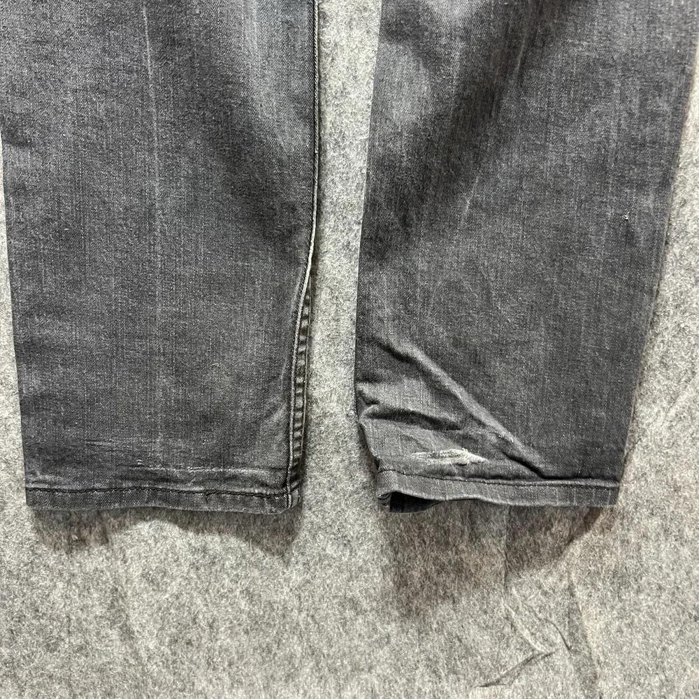 Levis‎ 514 32x32 Black Faded Gray Straight Leg Regular Fit Distressed